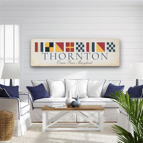 Personalized Nautical Flags Wall Decor – Off The Square Designs