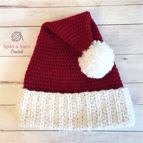 Santa Hat Free Crochet Pattern • Spin a Yarn Crochet