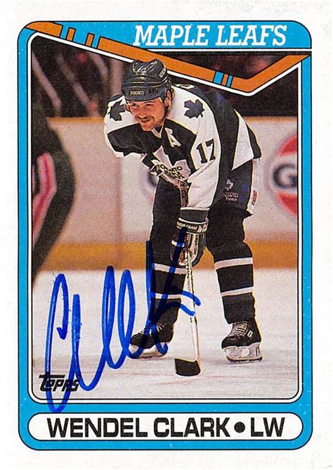 Wendel Clark autographed Hockey Card (Toronto Maple Leafs) 1990 Topps #79