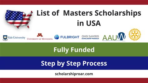 List of Fully Funded Masters Scholarships in USA 2024 – Scholarship Roar