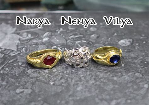 Handmade three elven Rings from LOTR, Rob & Pete's Workshop, Silver Jewelry, 2020 : r/Art