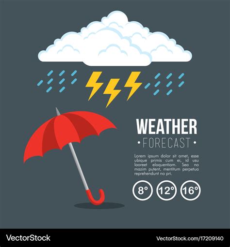 Rainy weather forecast Royalty Free Vector Image