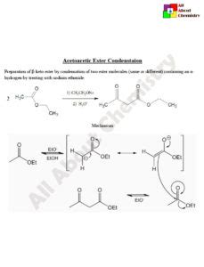 Acetoacetic Ester Condensation - All About Chemistry