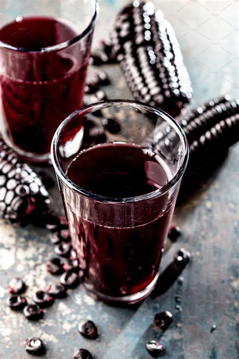 PERUVIAN PURPLE CORN DRINK. Chicha morada purple sweet traditional peruvian corn drink. | High ...