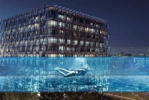 'Like flying': Embassy Gardens sky pool takes swimming to new heights