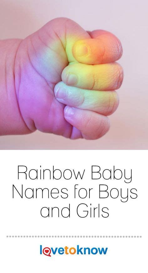 Rainbow Baby Names for Boys and Girls | Rainbow baby names, Baby names, meanings, Cool baby names