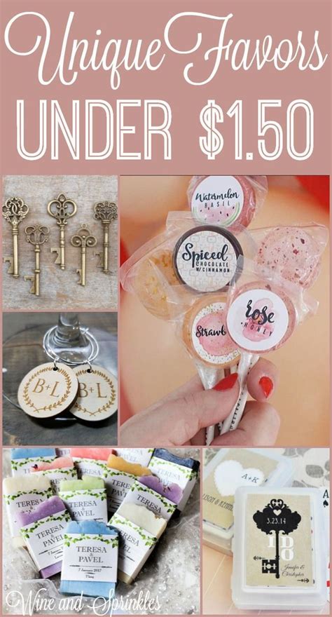 15 unique wedding favors under $1 50 – Artofit