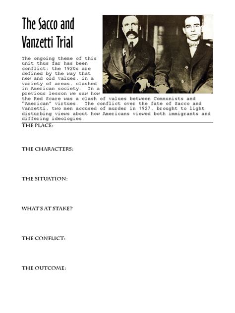 Sacco and Vanzetti | Witness | Public Law