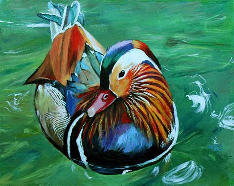 Mandarin Duck Painting by Ivy Bath - Fine Art America