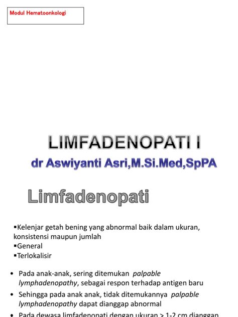 Limfadenopati I | PDF