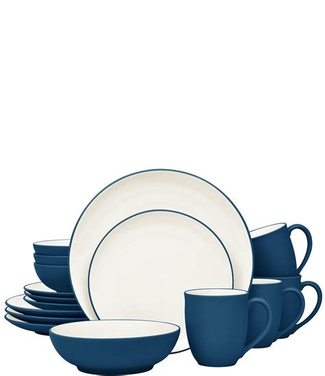 Noritake Colorwave Blue Collection 16-Piece Coupe Set, Service For 4 ...