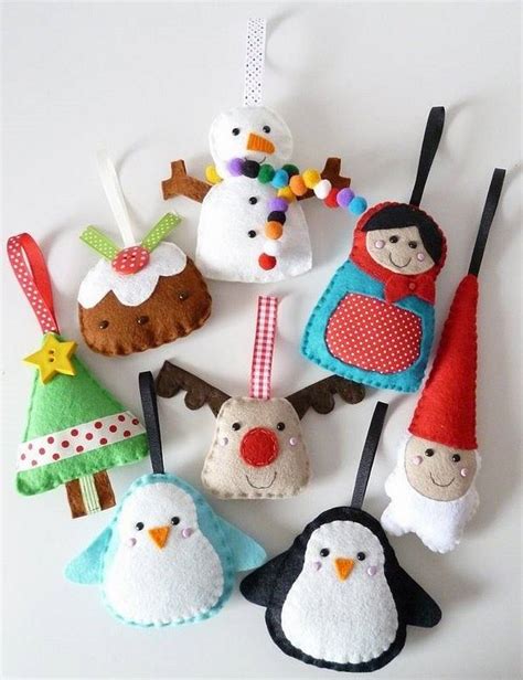 Felt Christmas ornaments – awesome homemade decoration for your tree