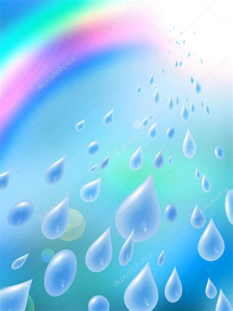 Raindrops and rainbow against the sky — Stock Photo © Моlodec #8832291