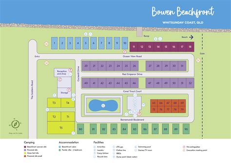 Park map - NRMA Bowen Beachfront Holiday Park