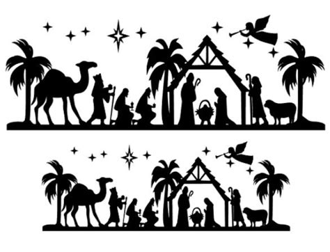 8 Christmas Nativity Border Die Cut Embellishment Card Topper - Etsy