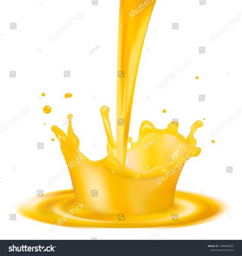 Splash Orange Juice Splashes Vector Realistic Stock Vector (Royalty Free) 1285848202 | Shutterstock