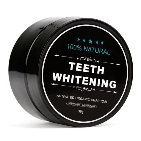 30g 100% Natural Teeth Whitening Whitener Activated Organic Charcoal Powder Polish Teeth Clean ...