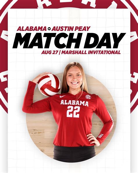 Alabama Volleyball on Twitter | Sports graphic design, Volleyball ...