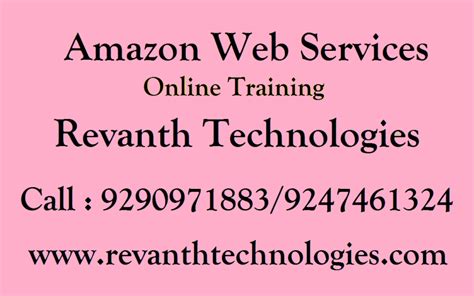 Amazon Web Services Online Training in India | Best Online Software Training Institute in ...