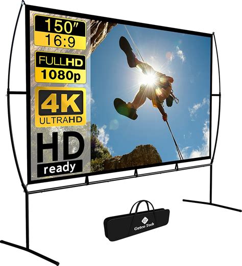 Amazon.com: Projector Screen, Outdoor Projector Screen 150 Inch 16:9 4K ...