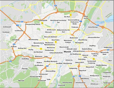 Map of Munich, Germany - GIS Geography