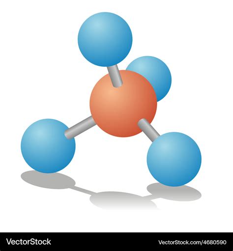 Natural gas molecule Royalty Free Vector Image