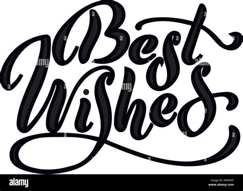 Best Wishes Hand Lettering Text Vector Illustration H - vrogue.co
