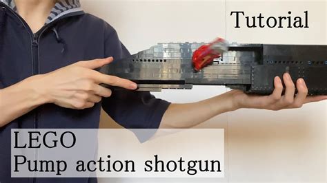 LEGO GUN brick shooting & shell ejecting/tutorial [Pump action shotgun ...