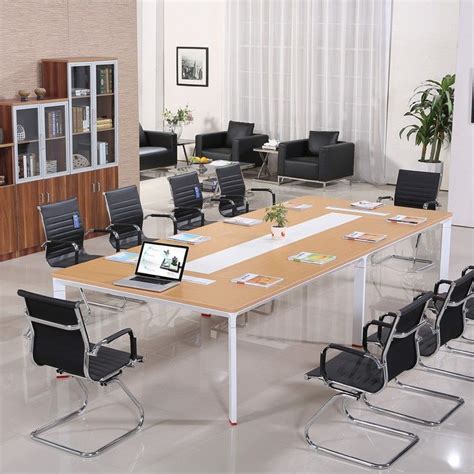 Factory wholesale price simple design meeting table large modern pvc ...