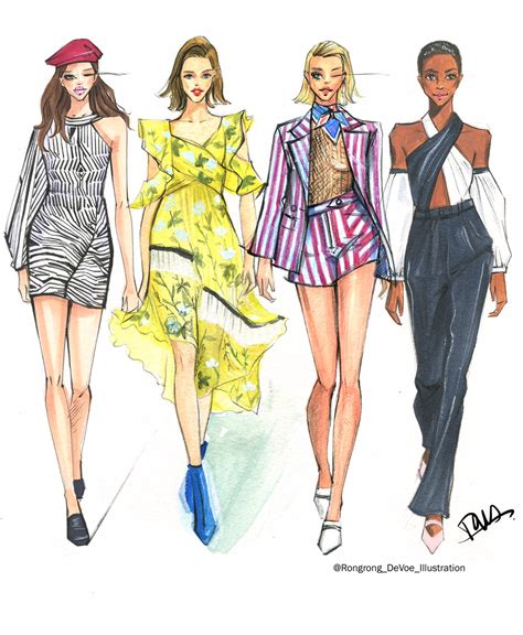 Fashion Sketches Inspired by New York Fashion Week SS18 season ...