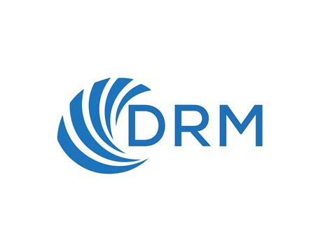 DRM letter logo design on white background. DRM creative circle letter ...