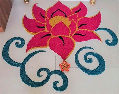 15 Best Lotus Rangoli Designs and Creative Ideas