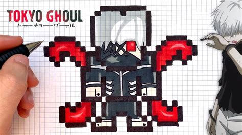 ken kaneki pixel art minecraft grid Kaneki ghoul pixel perler#N#cuadricula hama punto hamas ...