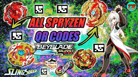 ALL SPRYZEN QR CODES BEYBLADE BURST APP!! FULL WAVES - YouTube