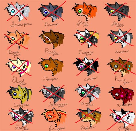 Warrior Cats apprentice Adoptables by XxSoaringHeartxX on DeviantArt