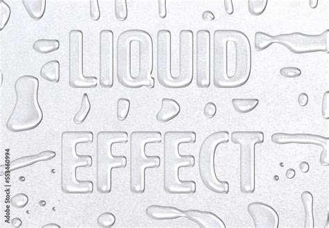 realistic Liquid Text Effect Stock Template | Adobe Stock