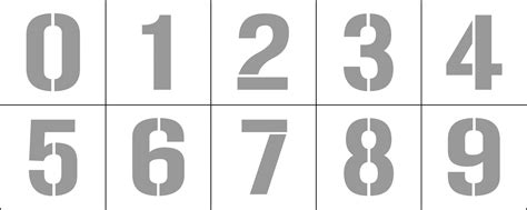 Stencil Number Sets - Numbers 0-9 | Stencils | USS