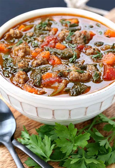 Low Carb Sausage Vegetable Soup - Mantitlement