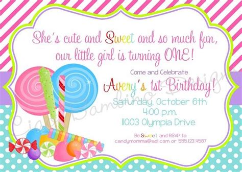 Awesome Lollipop Birthday Invitations Ideas | Candy invitations, Candyland invitations, Lollipop ...