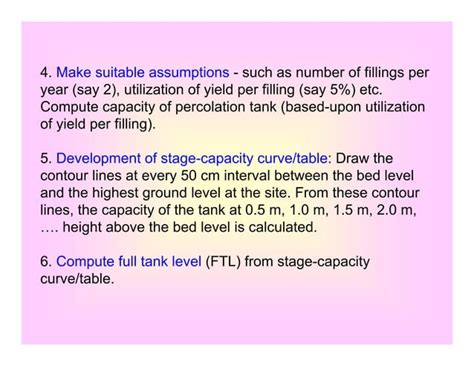 Hydrologic Design of a Percolation Tank | PPT