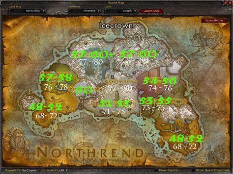 Northrend Level-Range Map 40 to 60+ by withinamnesia on DeviantArt