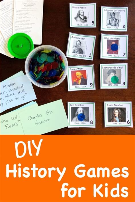 DIY History Games for Kids - peanut butter fish lessons