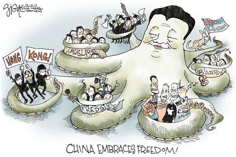 Political Cartoon: China embraces freedom