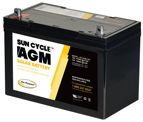 12 Volt Sun Cycle AGM Solar Battery | Go Power! Solar for Fleet