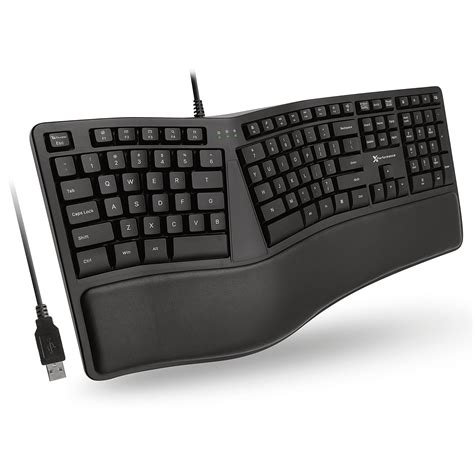 Buy X9 Ergonomic Keyboard Wired with Cushioned Wrist Rest - Type ...