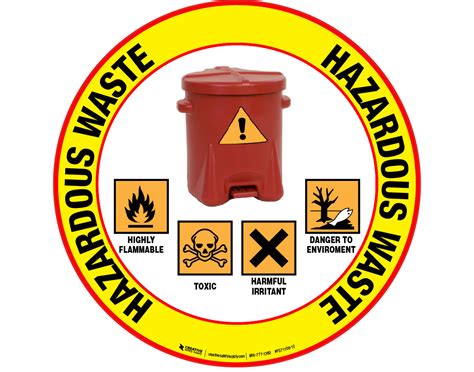 Pictogram Hazardous Waste Floor Sign