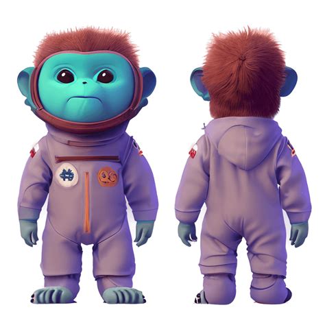 Monkey in a Space Suit · Creative Fabrica