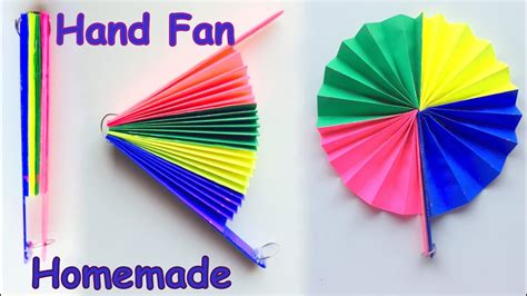 DIY - Homemade paper Hand Fan / Best out of Waste / Kids craft idea | Best School Project - YouTube