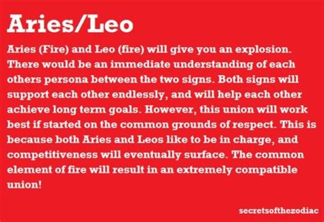 Aries~Leo | Aries and leo relationship, Leo compatibility, Leo