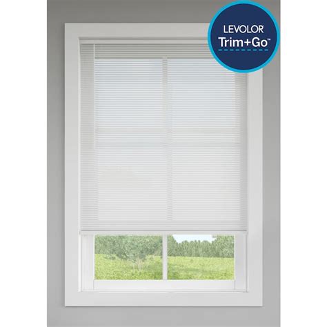 LEVOLOR Trim+Go 1-in Slat Width 60-in x 72-in Cordless White Vinyl Room Darkening Full-view ...